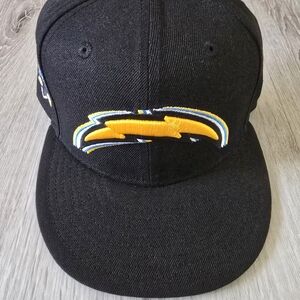 New Era Los Angeles Chargers Fitted Hat Size 7 1/2 50th Side Patch